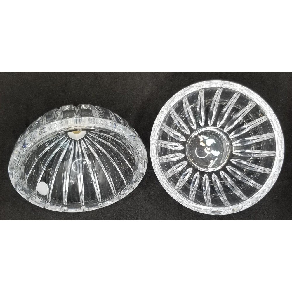 St George Holiday Magic DePlomo 24% Lead Crystal Candy Dish Bowl Tree Ornament - Picture 9 of 12